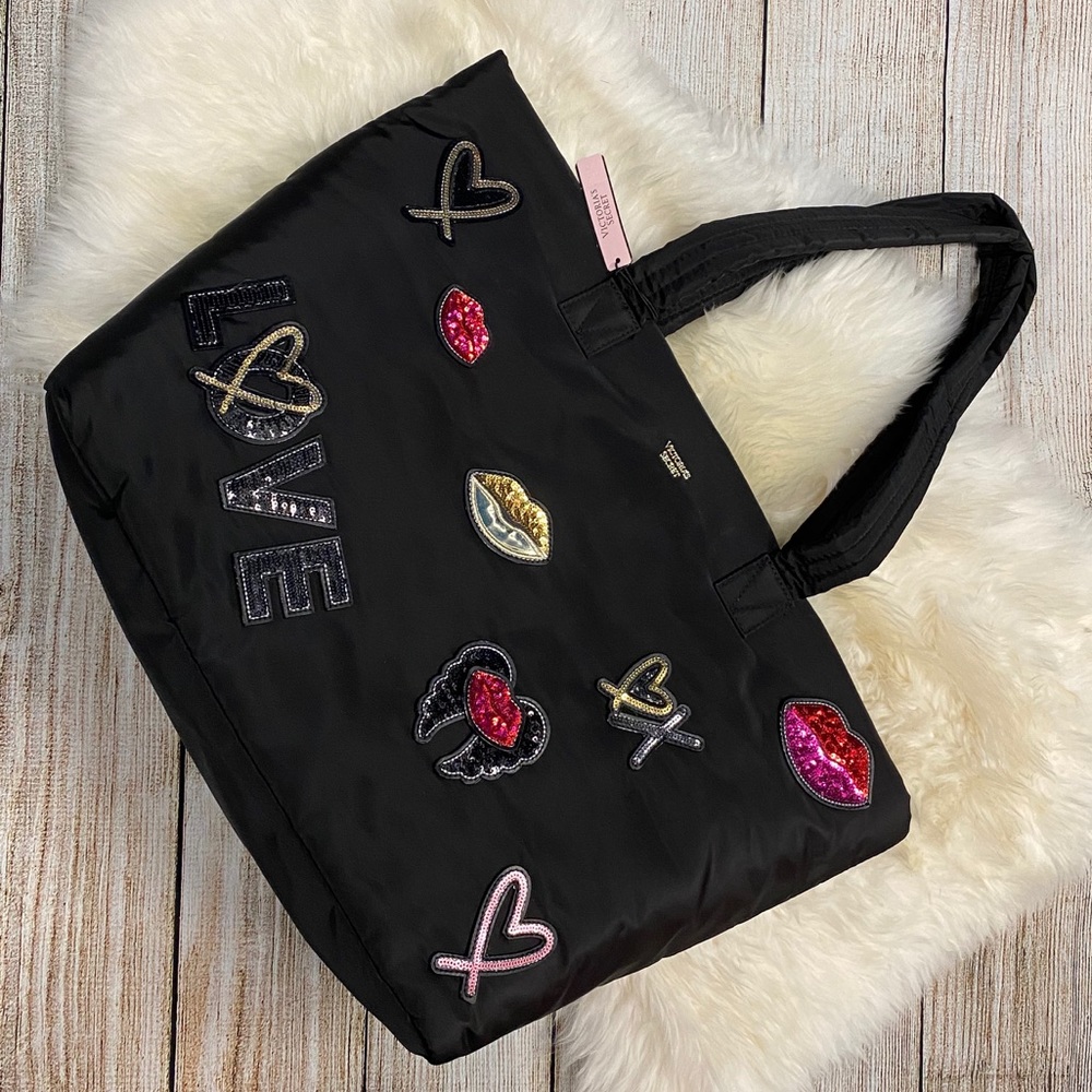 Victoria’s Secret Runway Patch Sequin Travel Bag